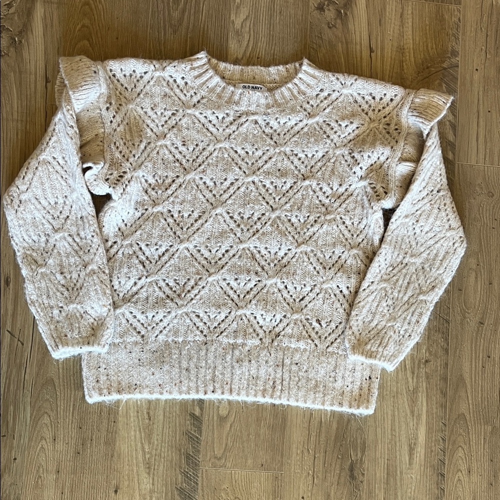 Old Navy Women's Textured Cream Sweater